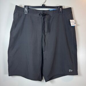 Wave Zone Mens 36 Black Boardshorts Swim Trunks NWT 9.5 Inseam Surf Beach Sporty